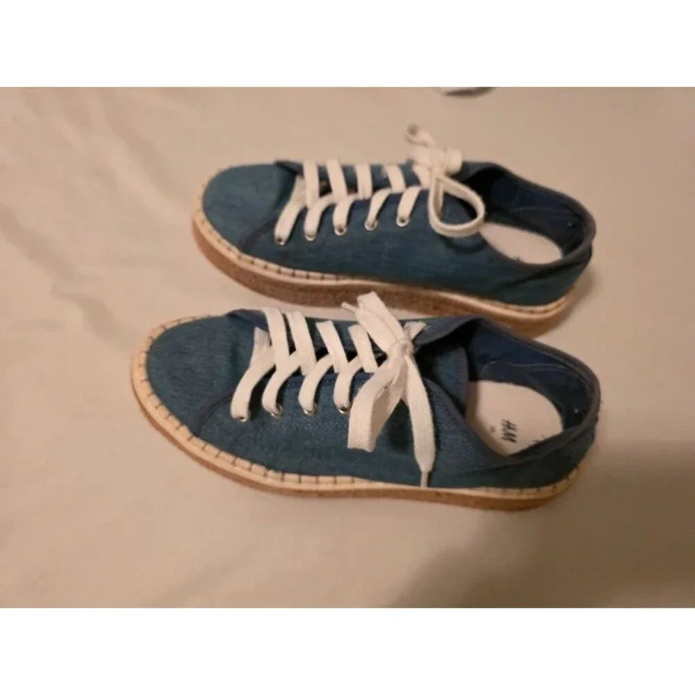H&M Denim Espadrille Platform Sneakers EU 38 US 7.5